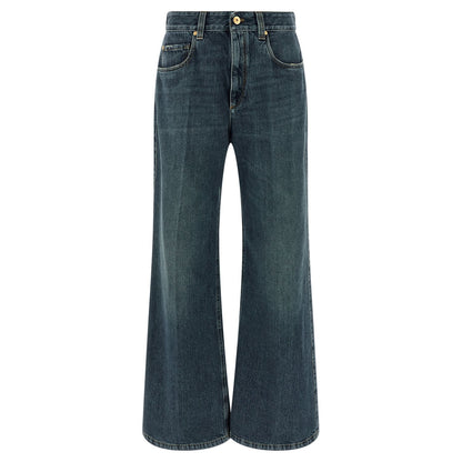Brunello Cucinelli Blue Cotton Flared Jeans