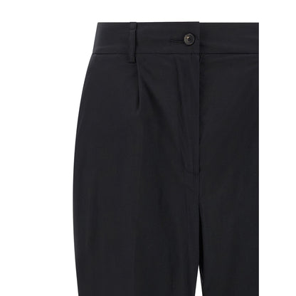Kiton Black Cotton Casual Pants