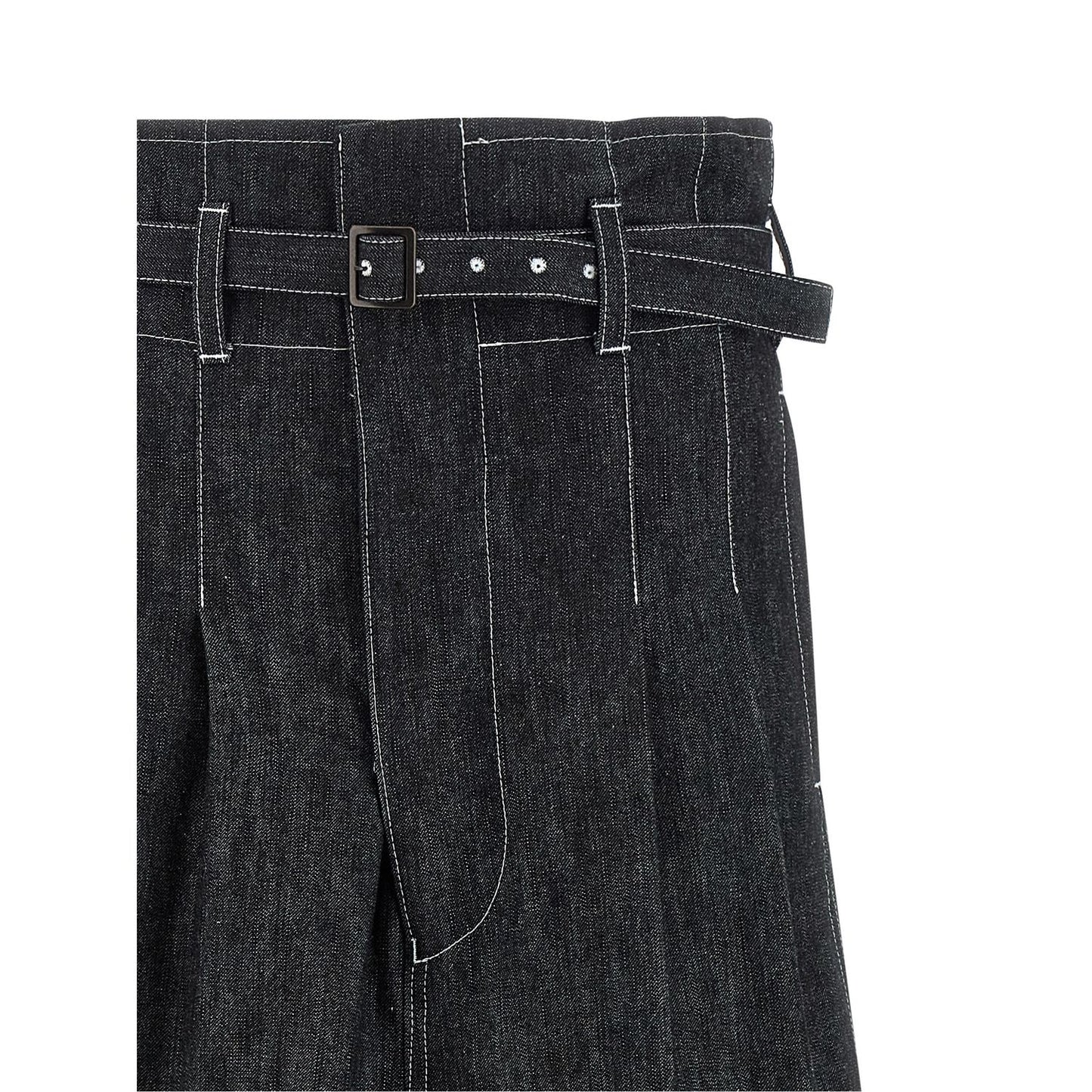Junya Watanabe Black Cotton Bermuda Shorts