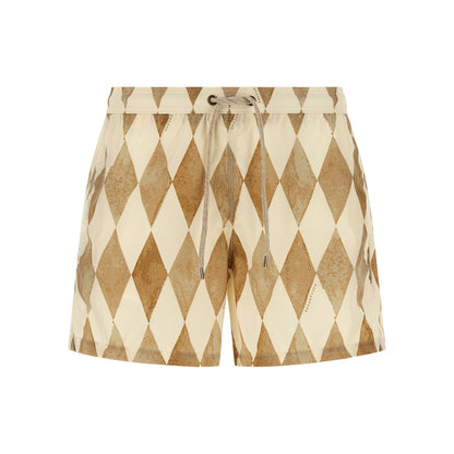 Ballantyne Beige Polyester Swim Shorts