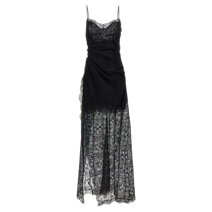 Ermanno Scervino Black Polyester Long Dress