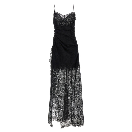 Ermanno Scervino Black Polyester Long Dress