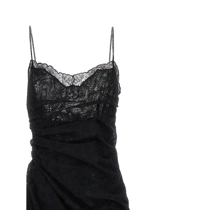 Ermanno Scervino Black Polyester Long Dress