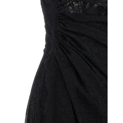 Ermanno Scervino Black Polyester Long Dress
