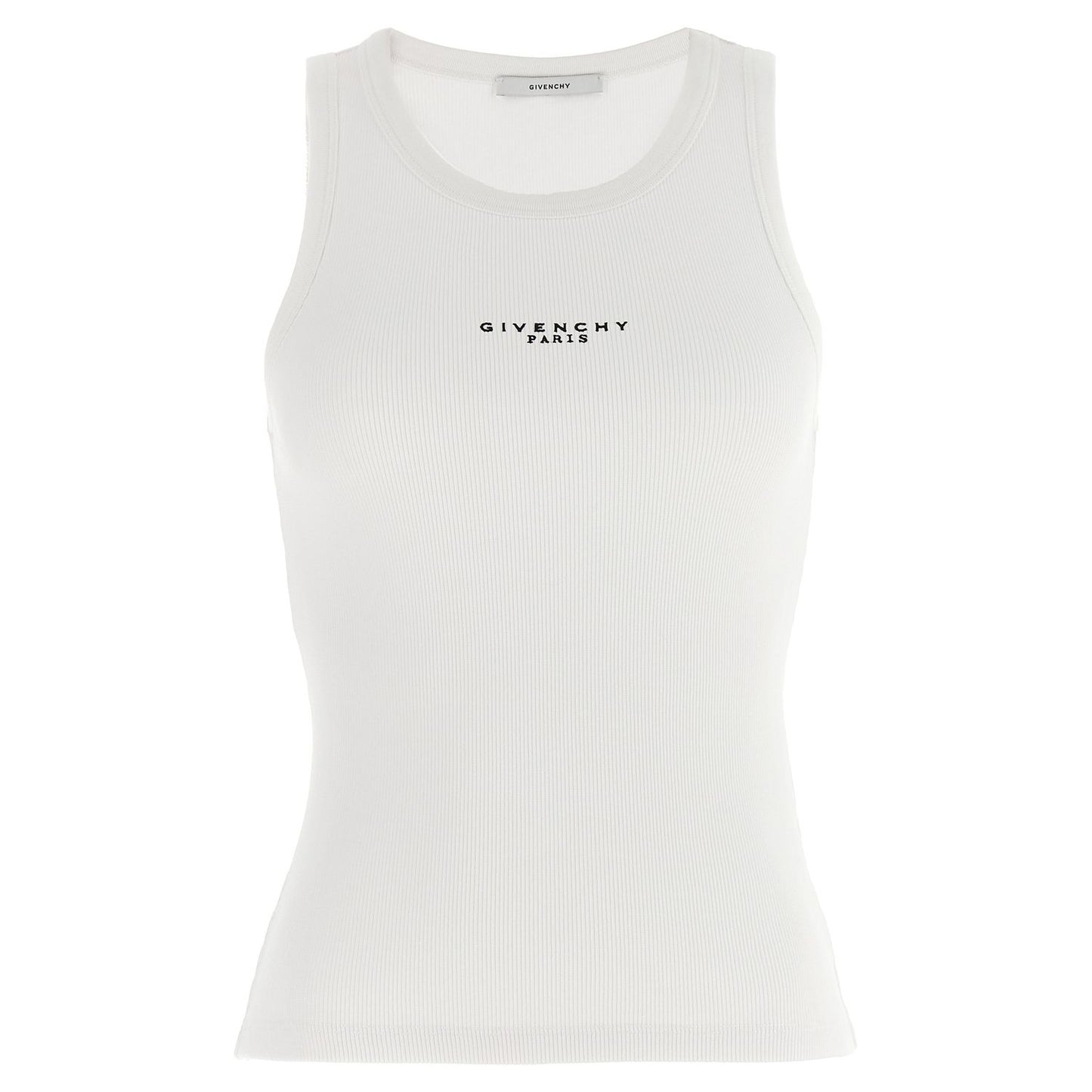 Givenchy White Cotton Sleeveles T-Shirt