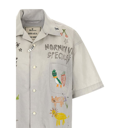 Maison Mihara Yasuhiro Gray Cotton Blouse