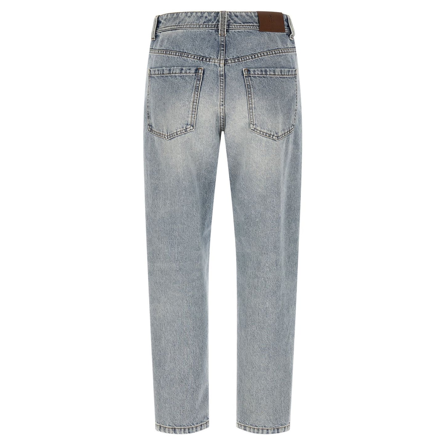 Brunello Cucinelli Blue Cotton Tapered Jeans