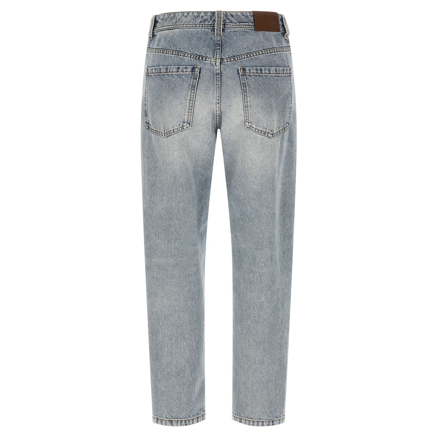 Brunello Cucinelli Blue Cotton Tapered Jeans