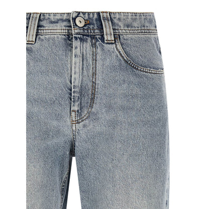 Brunello Cucinelli Blue Cotton Tapered Jeans