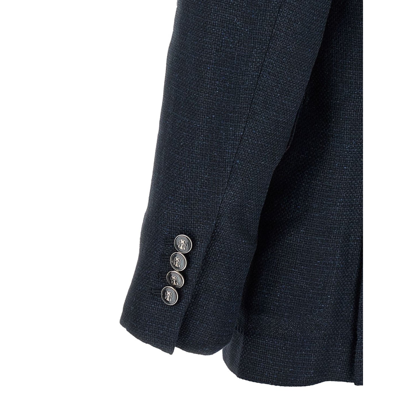 Brunello Cucinelli Blue Silk Two-Piece Suit
