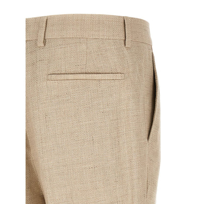 Brunello Cucinelli Beige Silk Two-Piece Suit