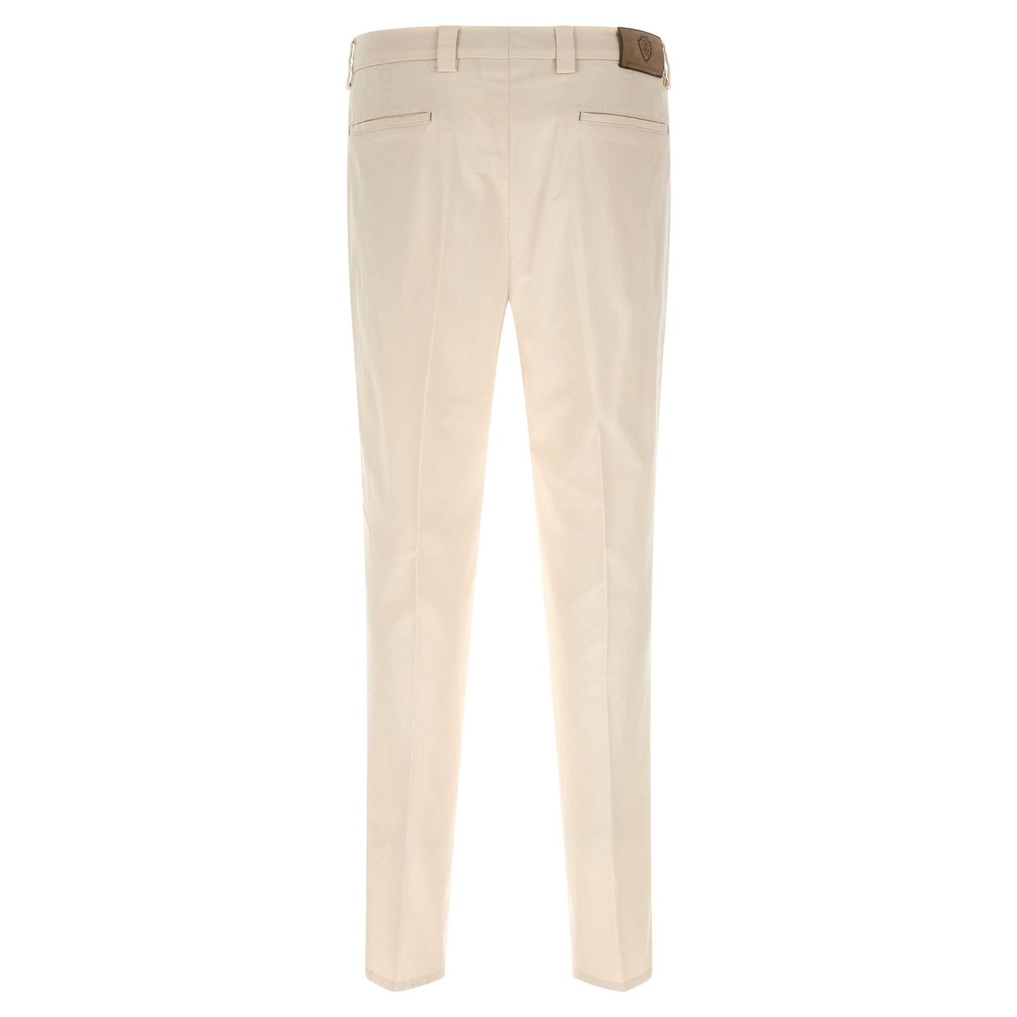 Brunello Cucinelli White Cotton Casual Pants
