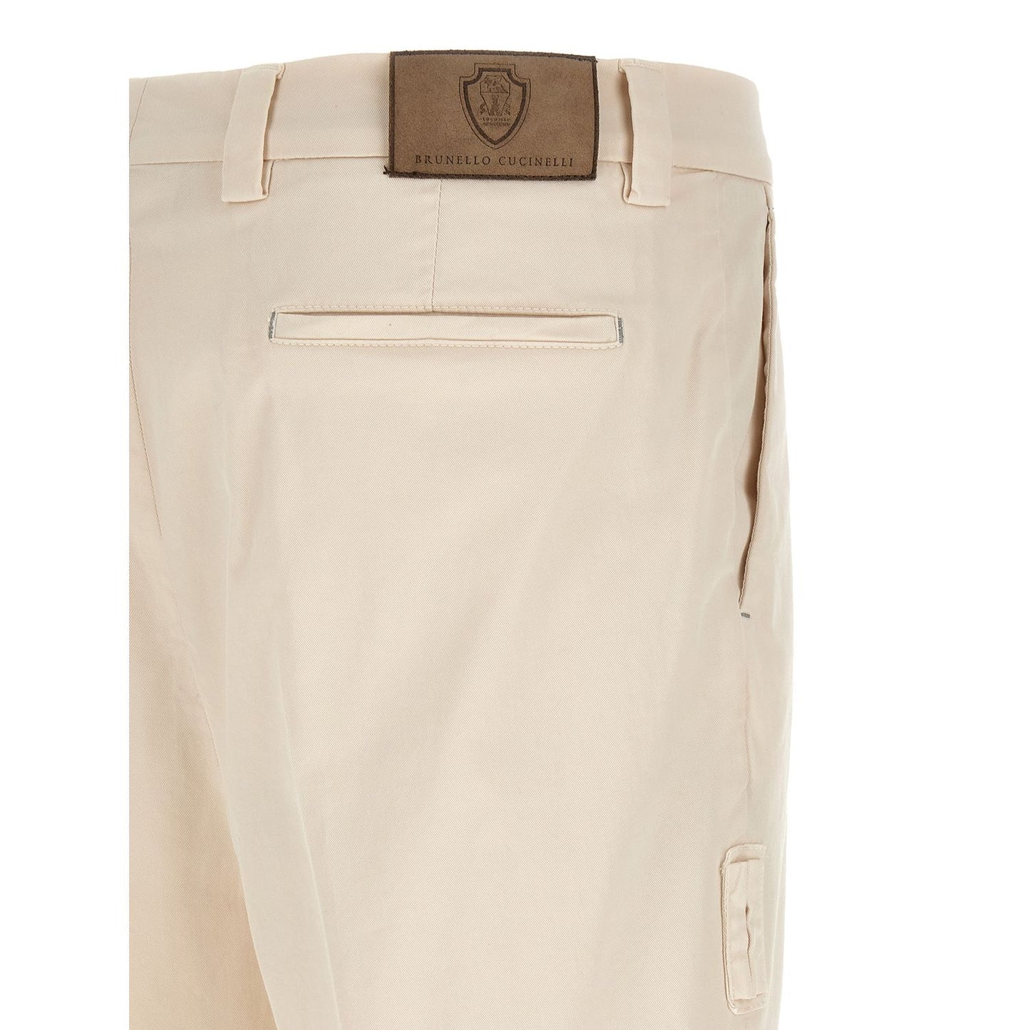 Brunello Cucinelli White Cotton Casual Pants