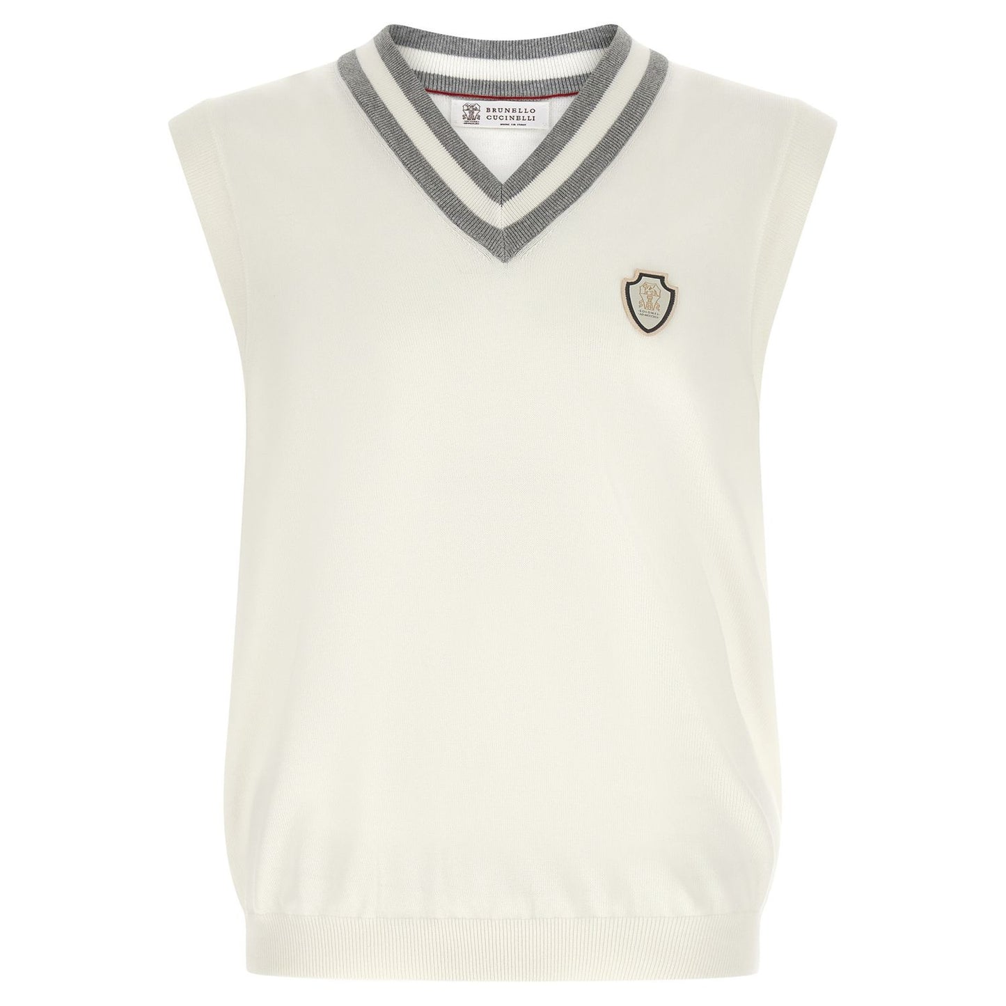 Brunello Cucinelli White Cotton Sweatshirt