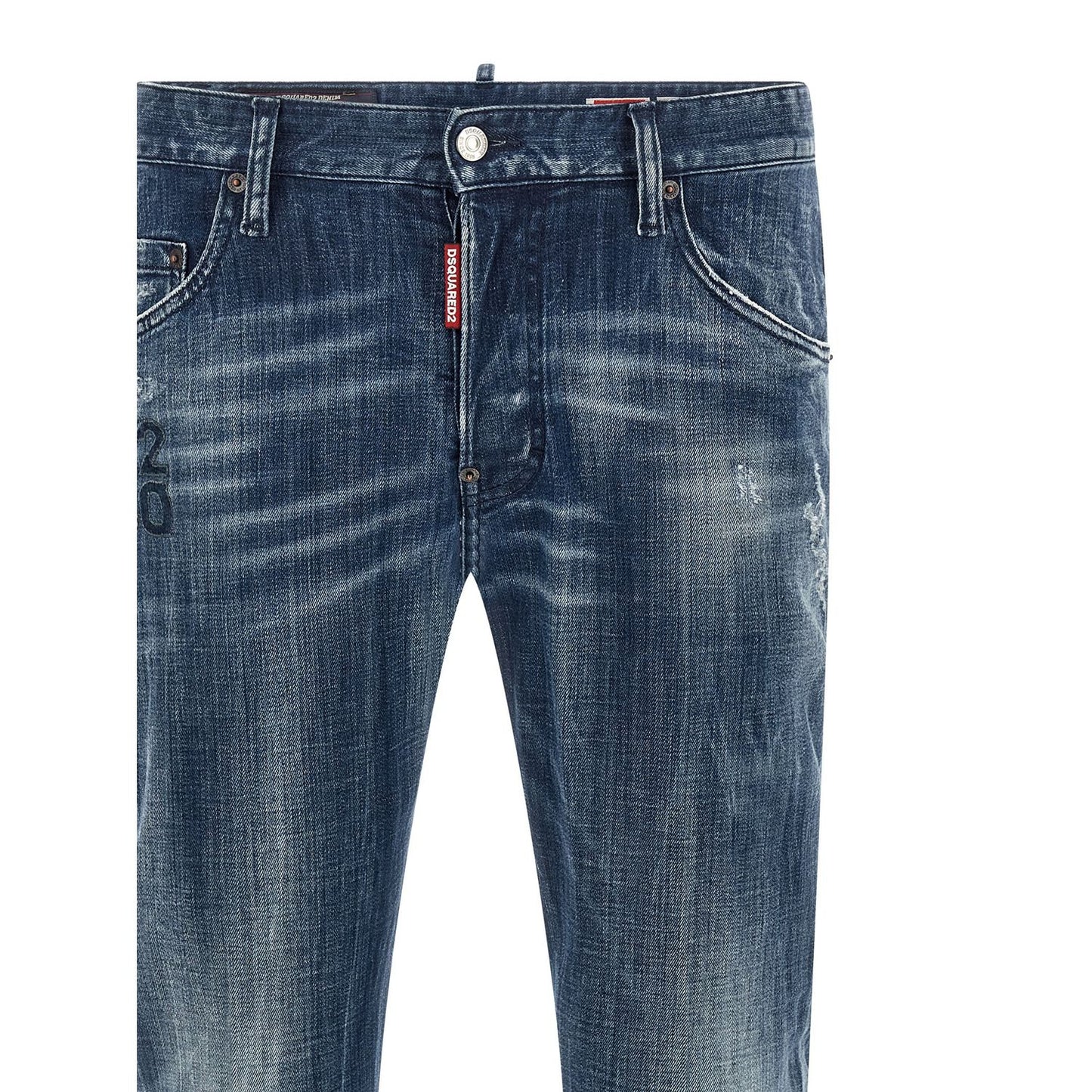 Dsquared² Blue Cotton Relaxed Fit Jeans
