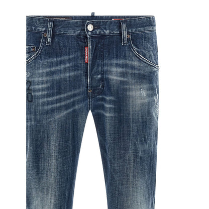 Dsquared² Blue Cotton Relaxed Fit Jeans