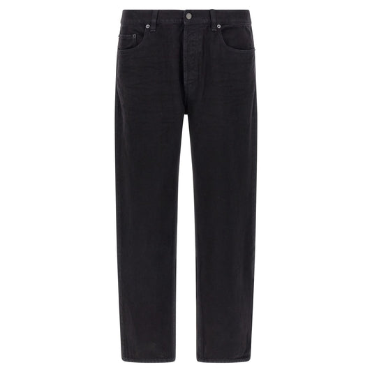 Saint Laurent Black Cotton Straight-Leg Jeans