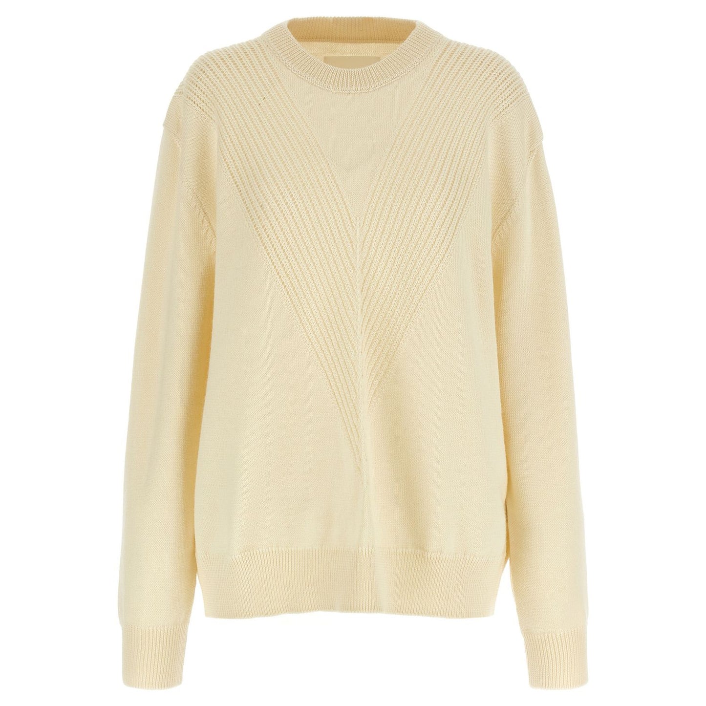 Jil Sander White Wool Cardigan