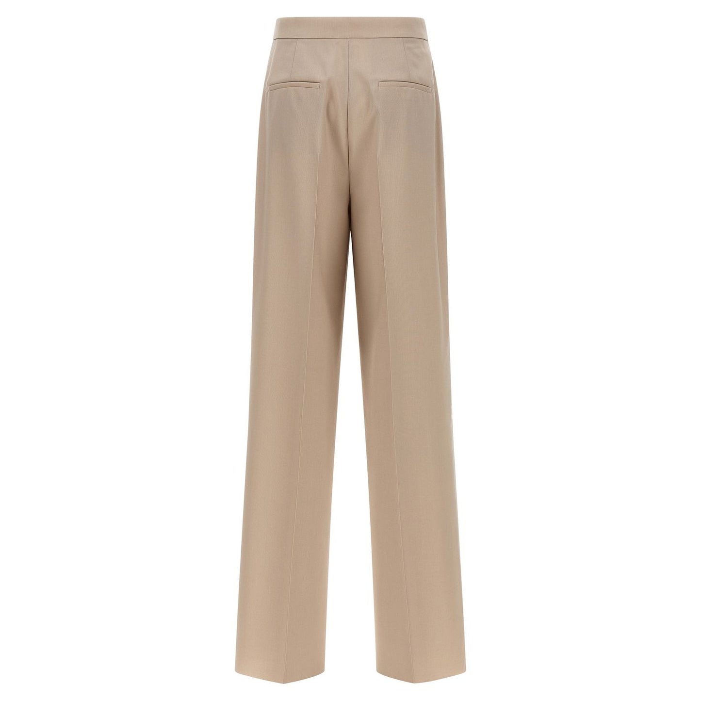 Max Mara Beige Virgin Wool Dress Pants