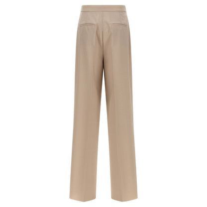 Max Mara Beige Virgin Wool Dress Pants