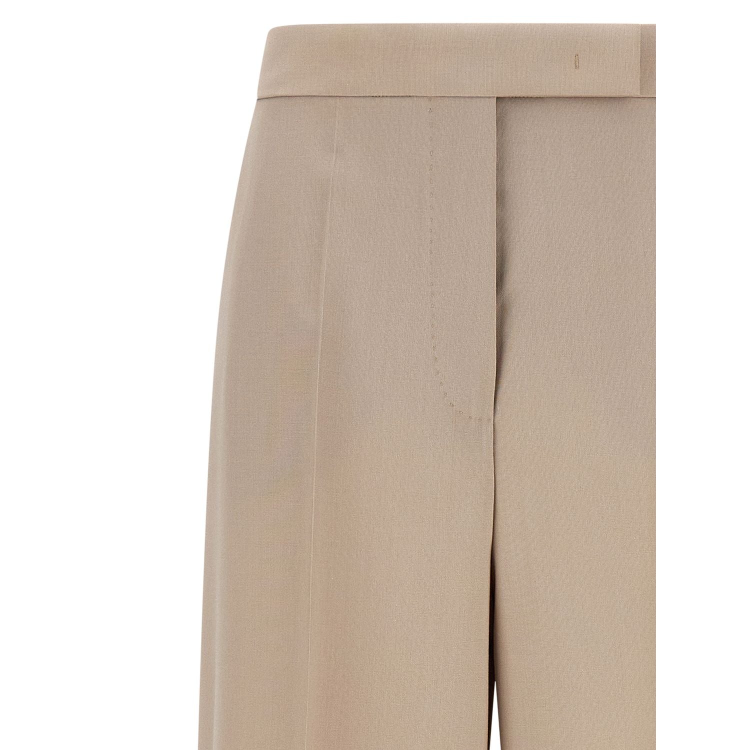 Max Mara Beige Virgin Wool Dress Pants