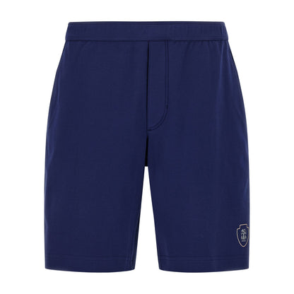 Brunello Cucinelli Blue Cotton Bermuda Shorts