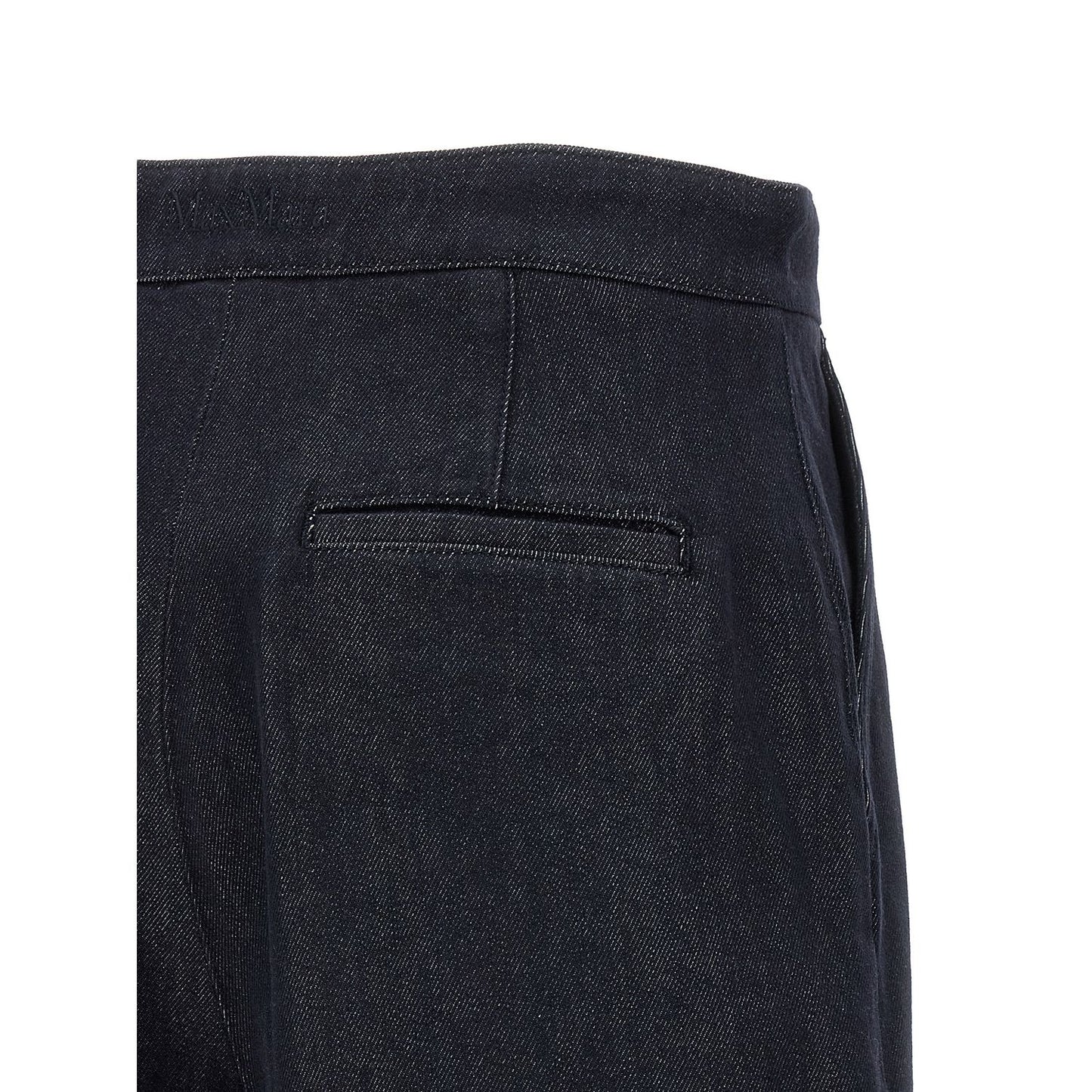 Max Mara Blue Cotton Bermuda Shorts