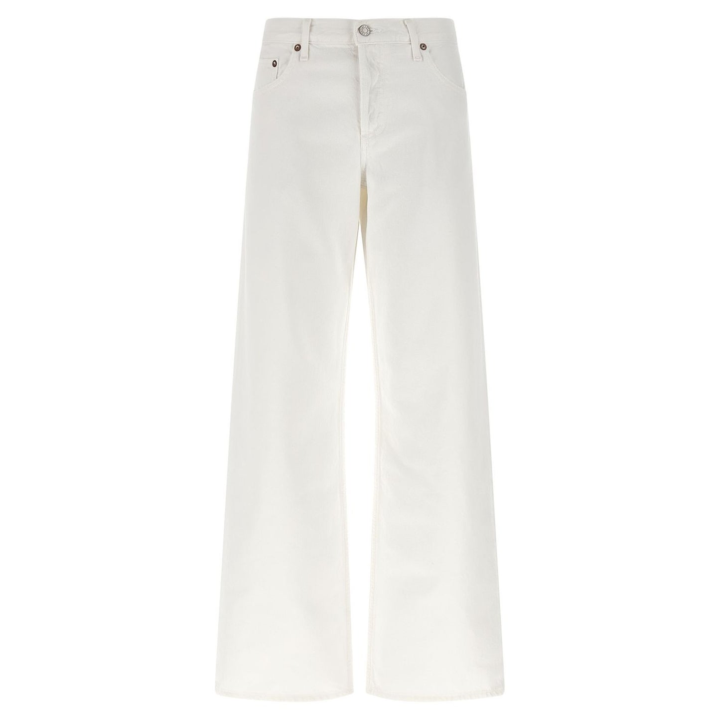 Agolde White Cotton Jeans Denim