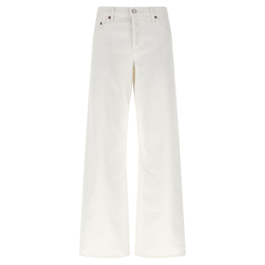 Agolde White Cotton Jeans Denim