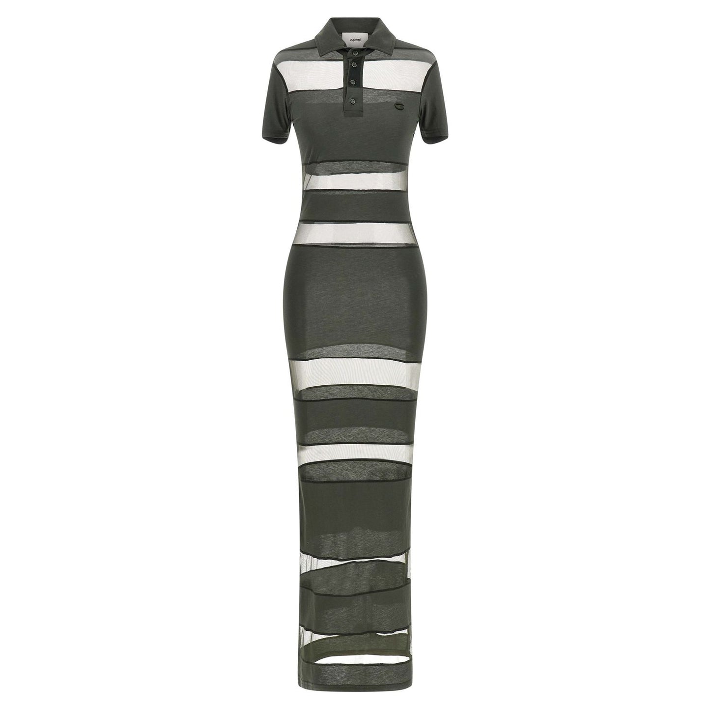 Coperni Bicolor Cotton Long Dress
