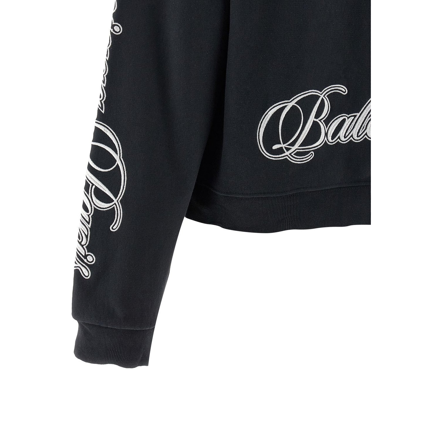Balenciaga Black Cotton Sweatshirt