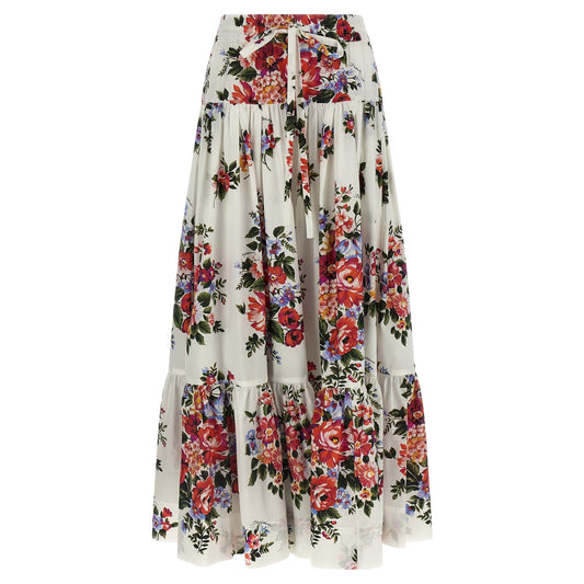 Dolce & Gabbana White Cotton Mini Skirt