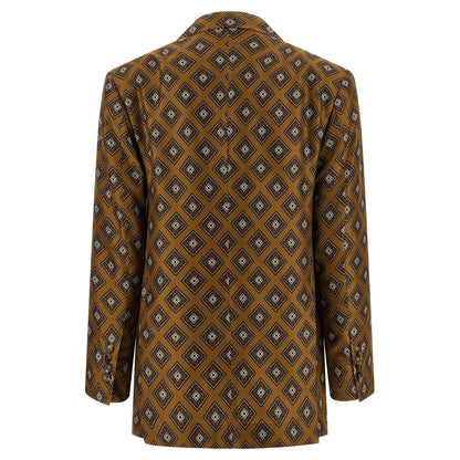 Alberto Biani Brown Silk Blazer