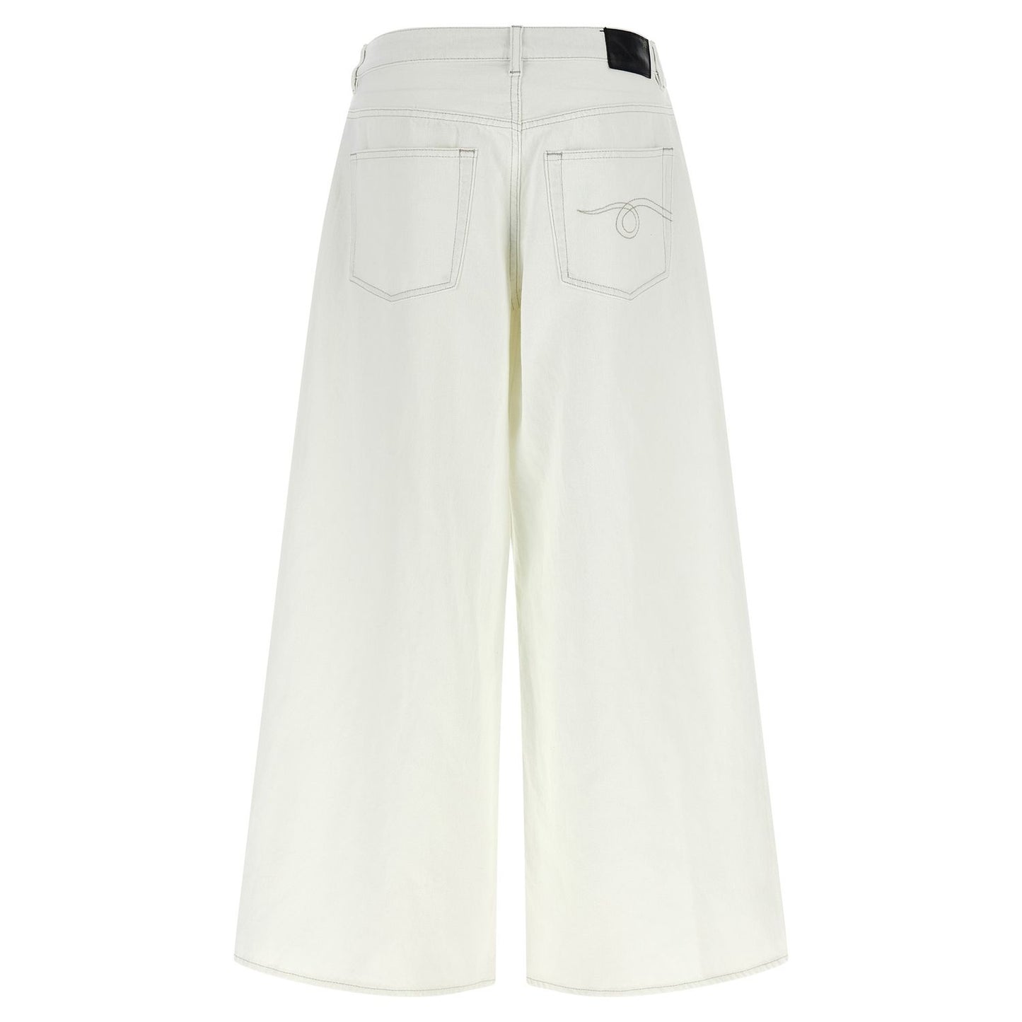 R13 White Cotton Jeans Denim