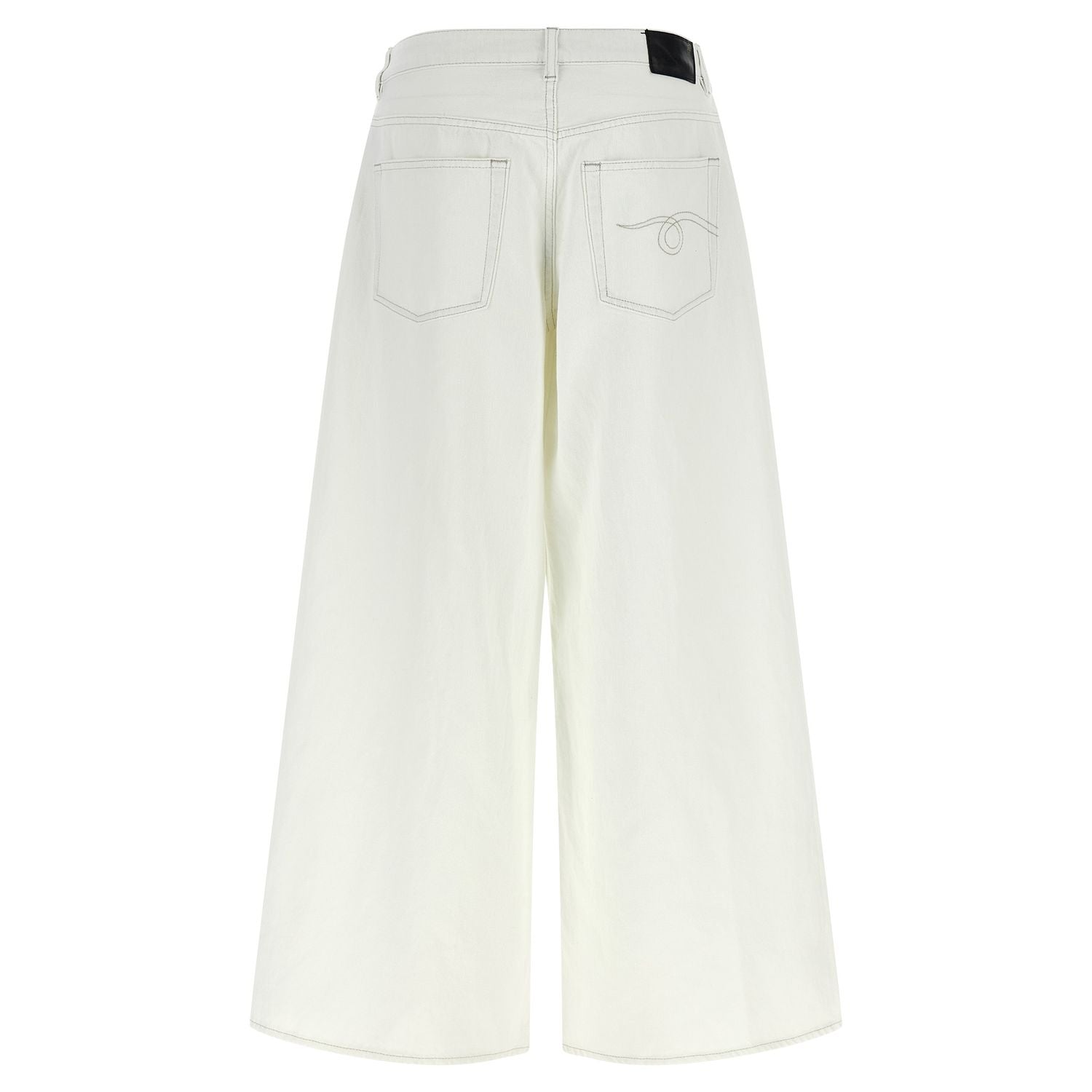 R13 White Cotton Jeans Denim