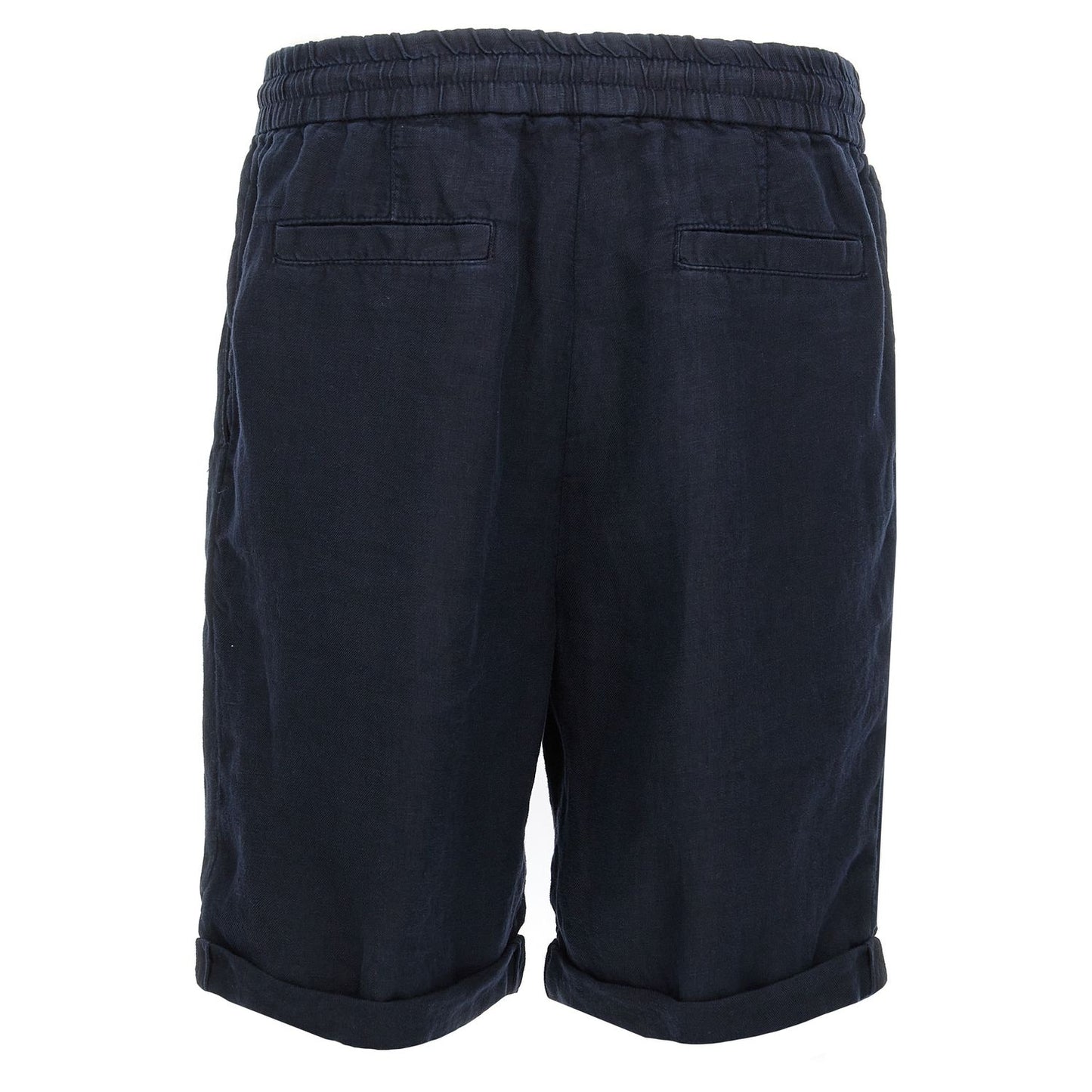 Brunello Cucinelli Blue Linen Bermuda Shorts