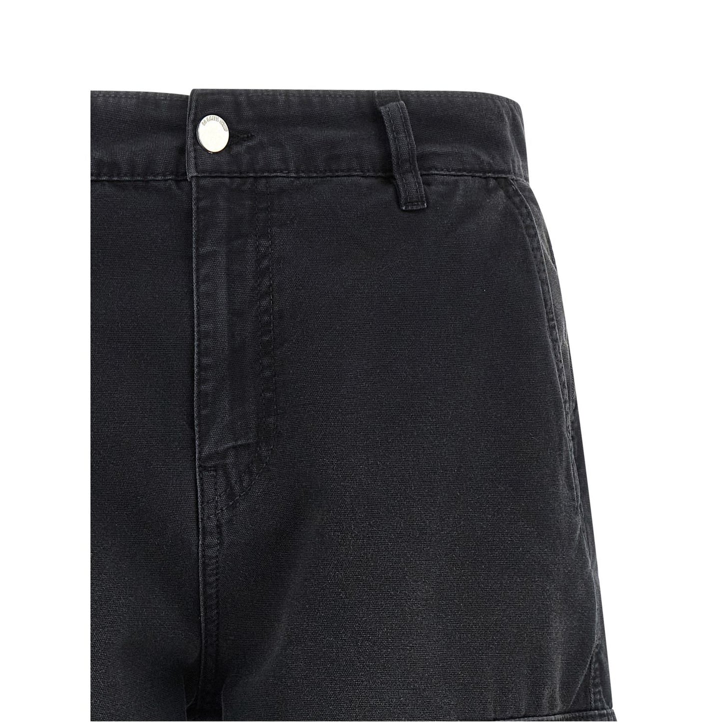 44 Label Group Black Cotton Bermuda Shorts