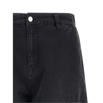 44 Label Group Black Cotton Bermuda Shorts