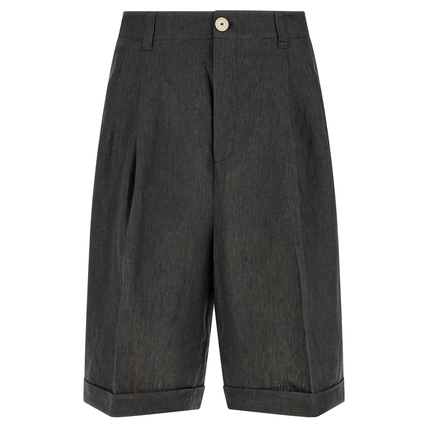 Jacquemus Gray Linen Bermuda Shorts