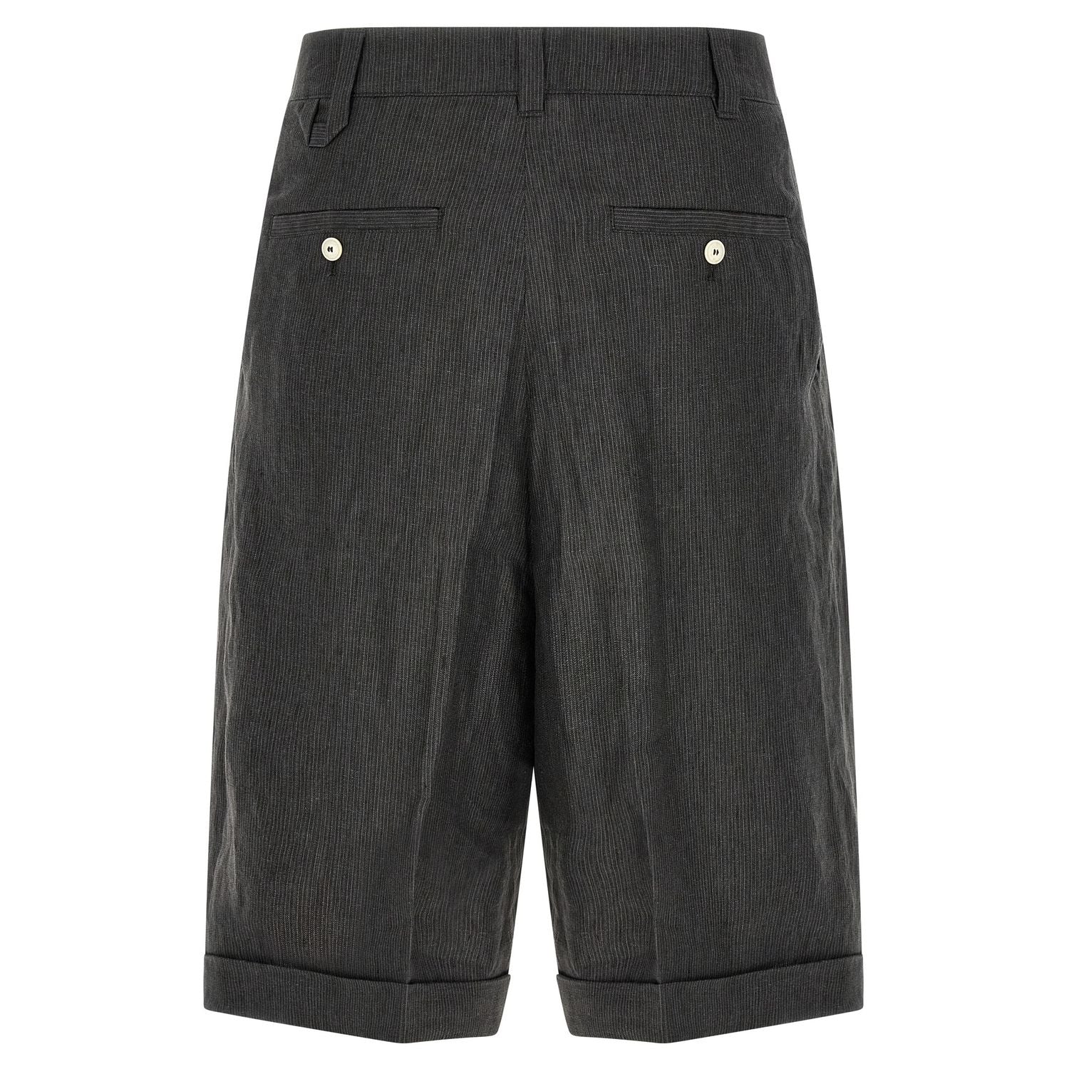 Jacquemus Gray Linen Bermuda Shorts