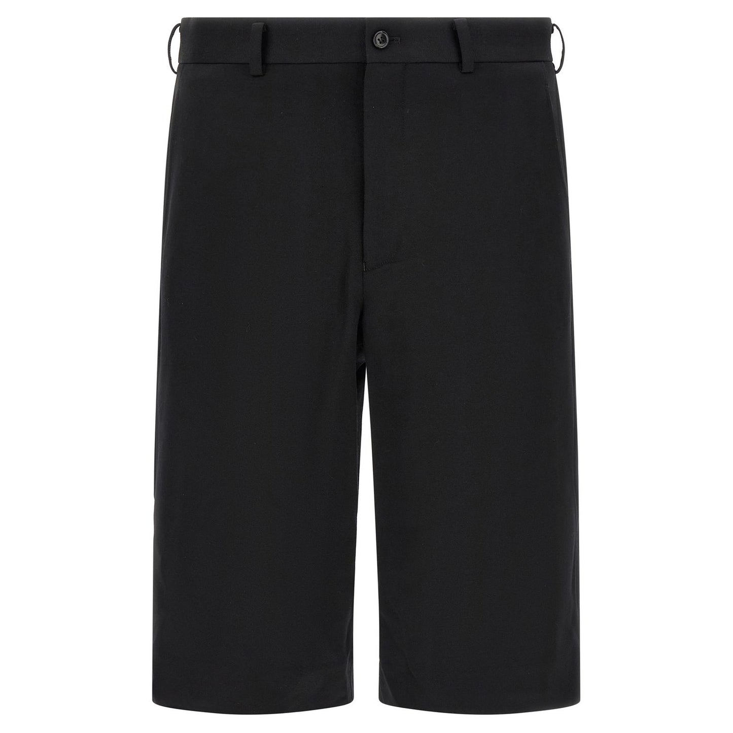 Comme Des Garçons Black Wool Bermuda Shorts