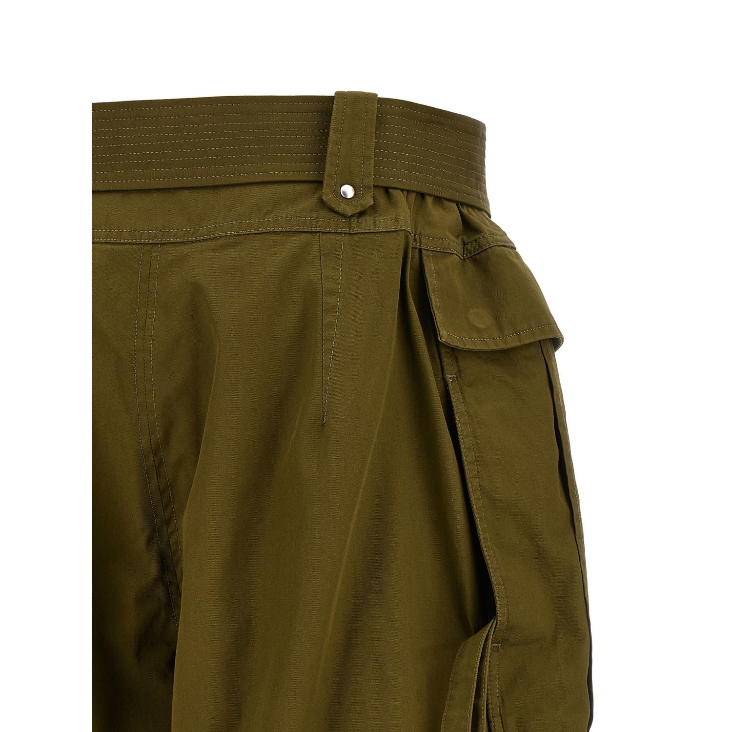 Alexander McQueen Bicolor Cotton Bermuda Shorts