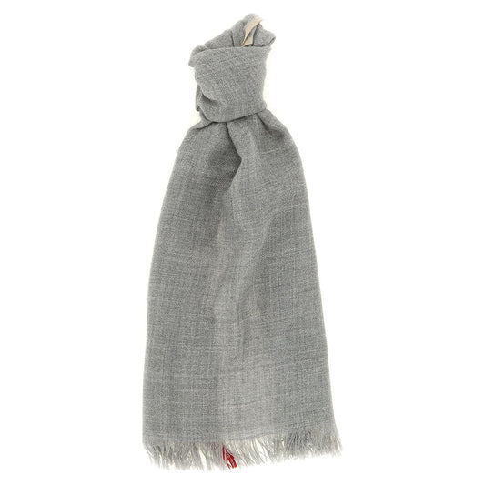 Brunello Cucinelli Gray Virgin Wool Scarf