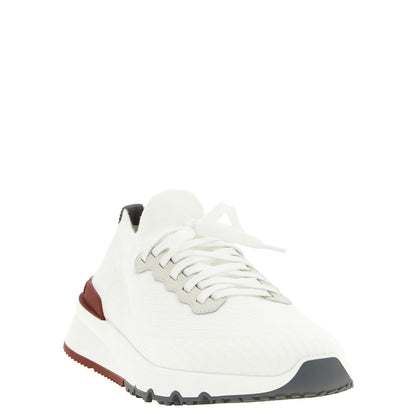 Brunello Cucinelli White Polyethylene Athletic Sneakers