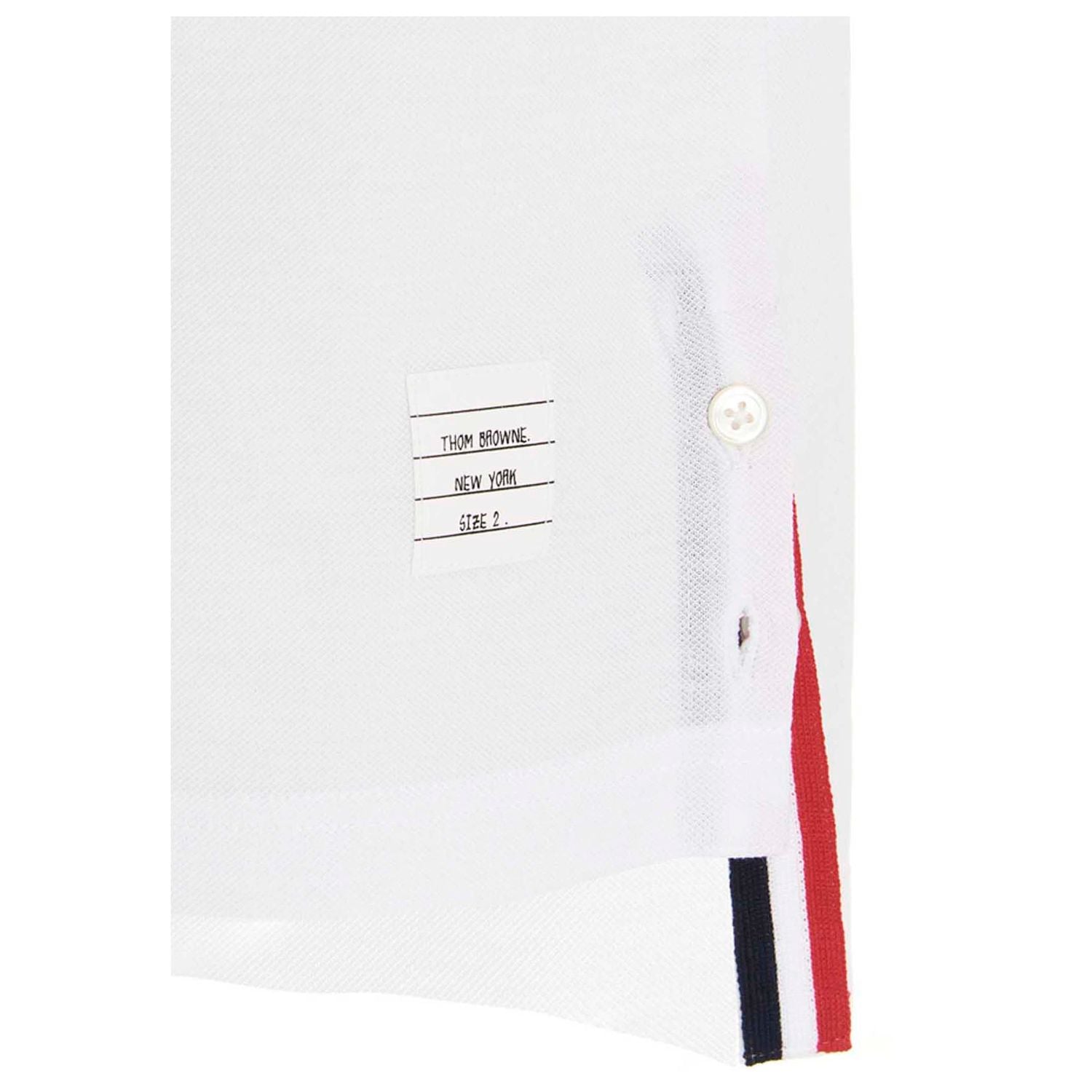 Thom Browne White Cotton Polo Shirt