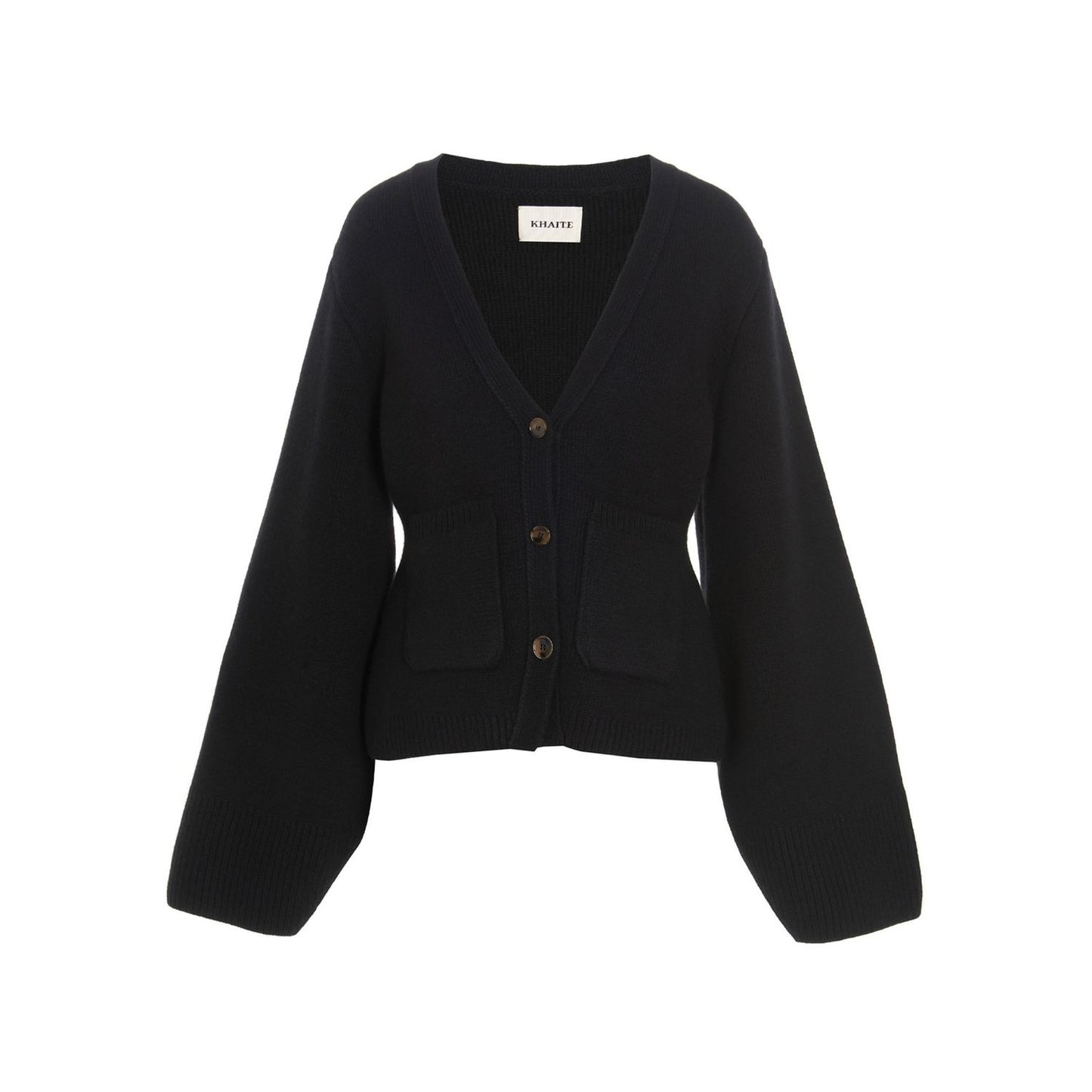Khaite Black Cashmere Cardigan