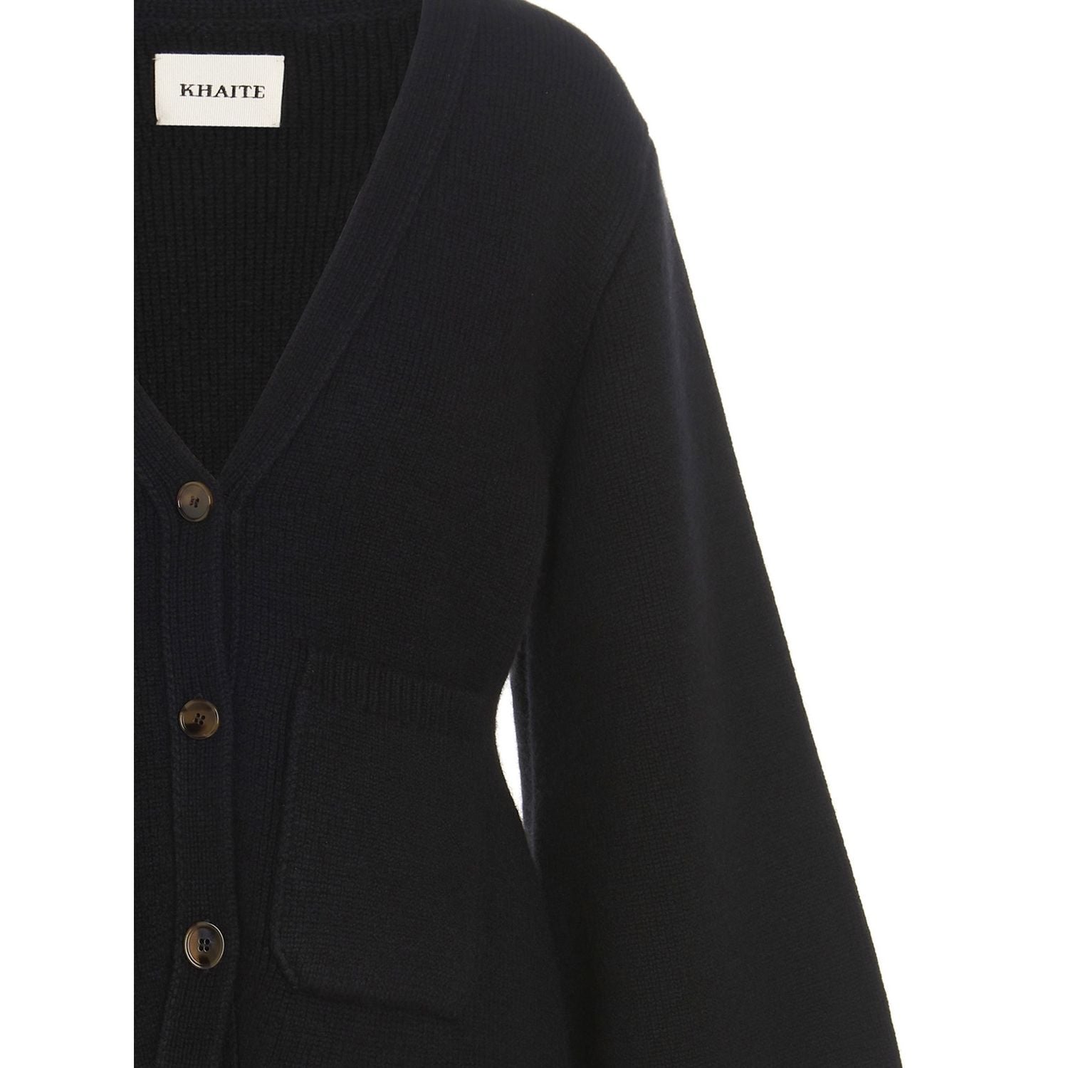 Khaite Black Cashmere Cardigan