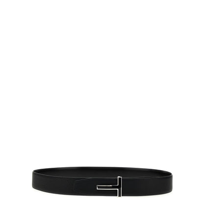 Tom Ford Black Calfskin Regular Belt