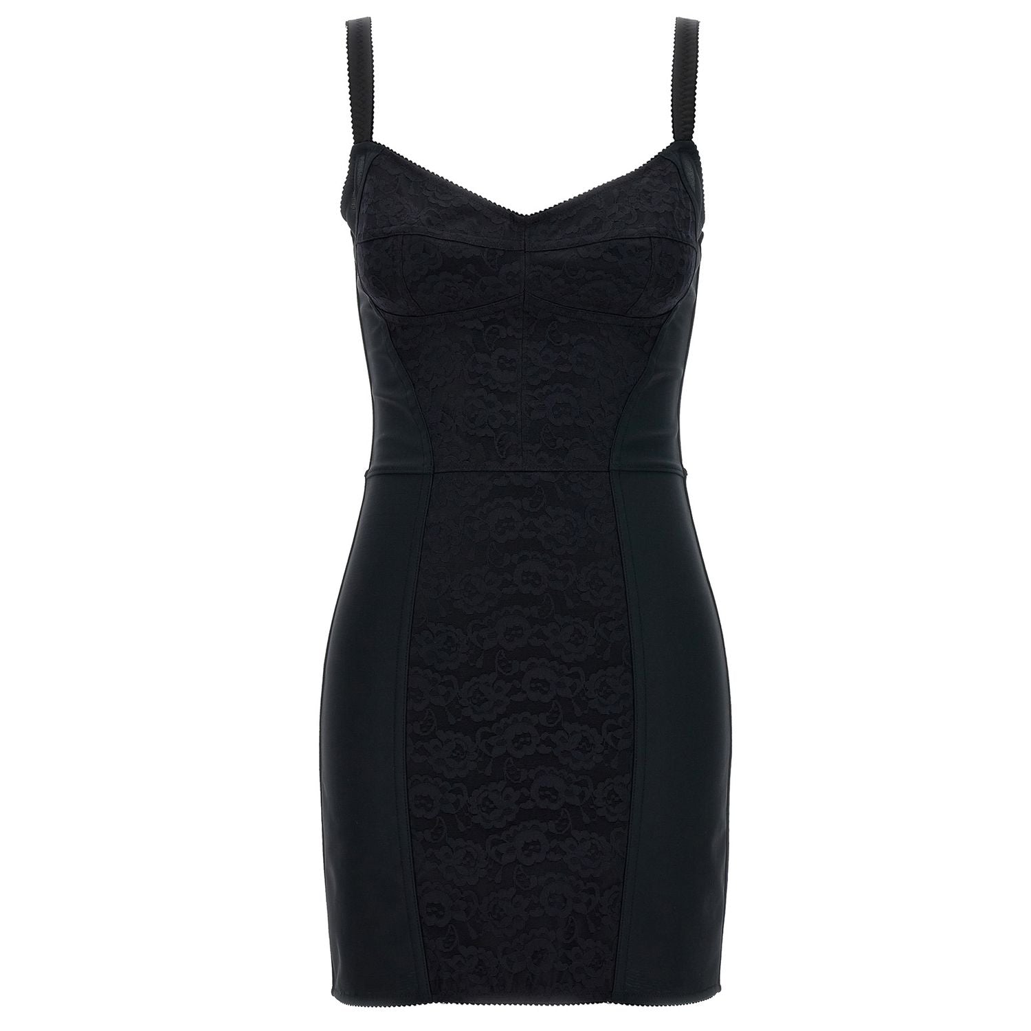 Dolce & Gabbana Black Polyester Short Dress