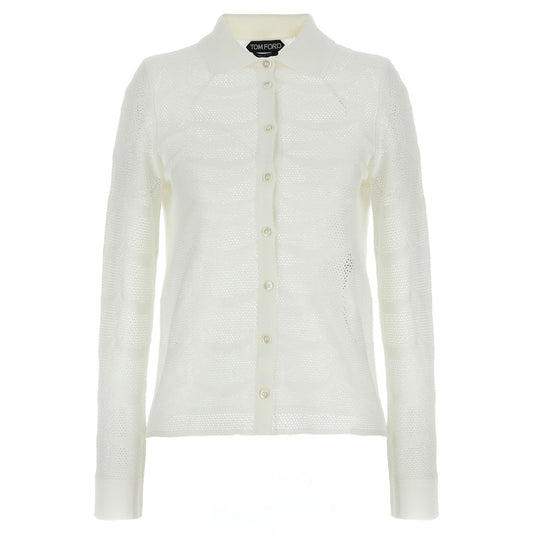 Tom Ford White Cotton Cardigan